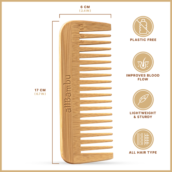 Bamboo Wide Tooth Comb